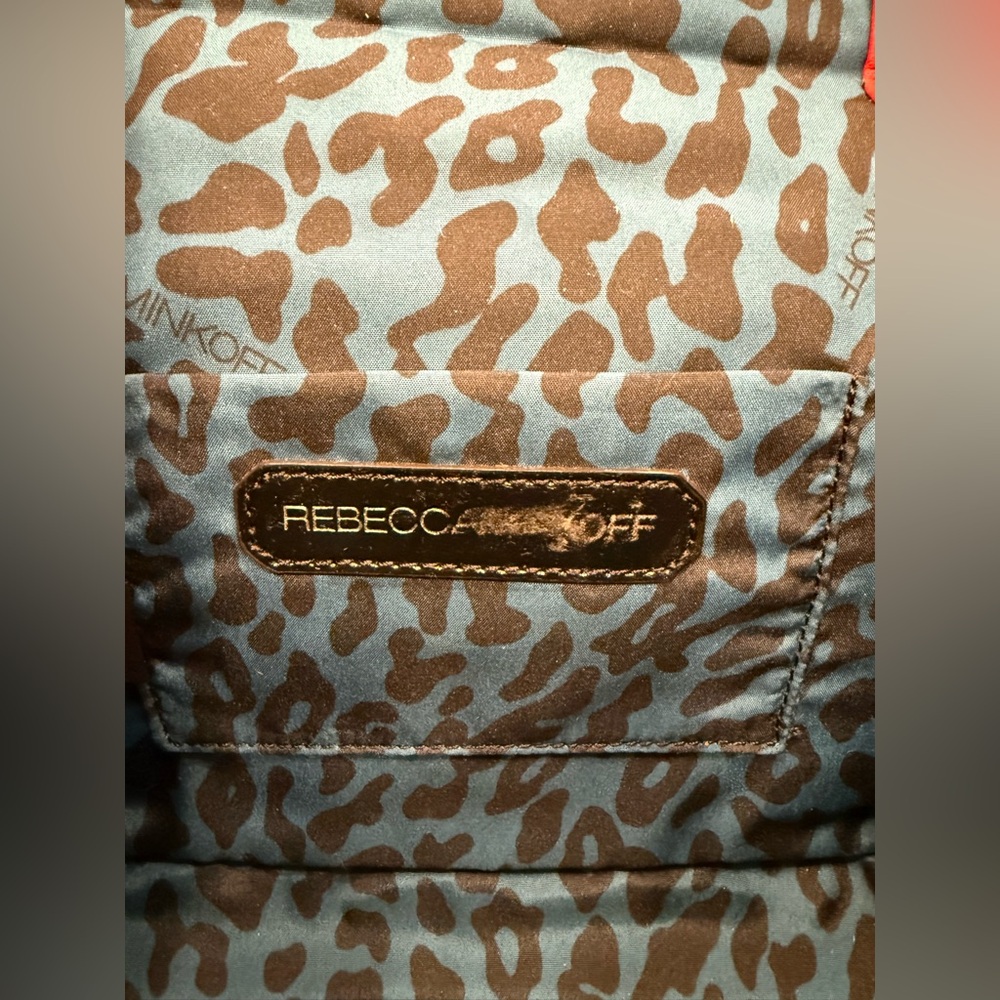 REBECCA MINKOFF Mini Studded/Quilted ‘Affair’ Chain Strap Bag Red w/ Gold Studs - Picture 11 of 11